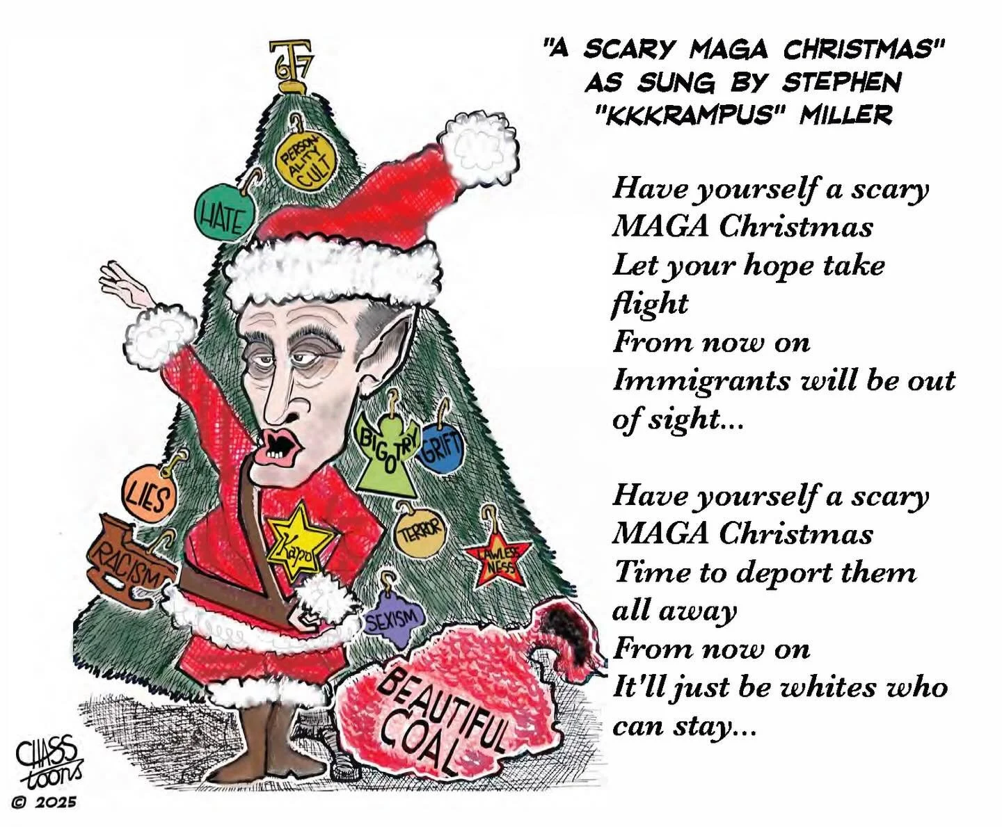 Time to get into the holiday cheer vibe. And what better way than a little chestnut as sung by everyone&rsquo;s favorite troglodyte, Stephen Miller. 

I really do have to hand it to him. I don&rsquo;t know if he&rsquo;s *trying* to be the most loaths