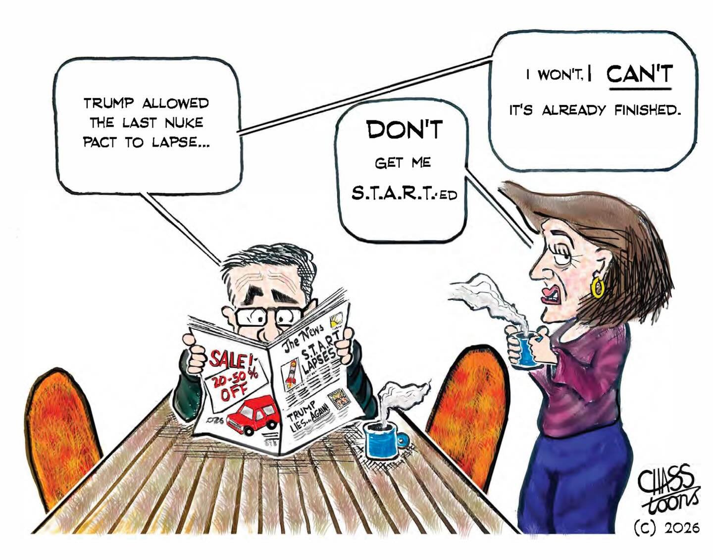 No rant-n-rave, folks, just the toon. Enjoy!

#nuclearwar #diplomacy #russia #nonukes #ticktickboom