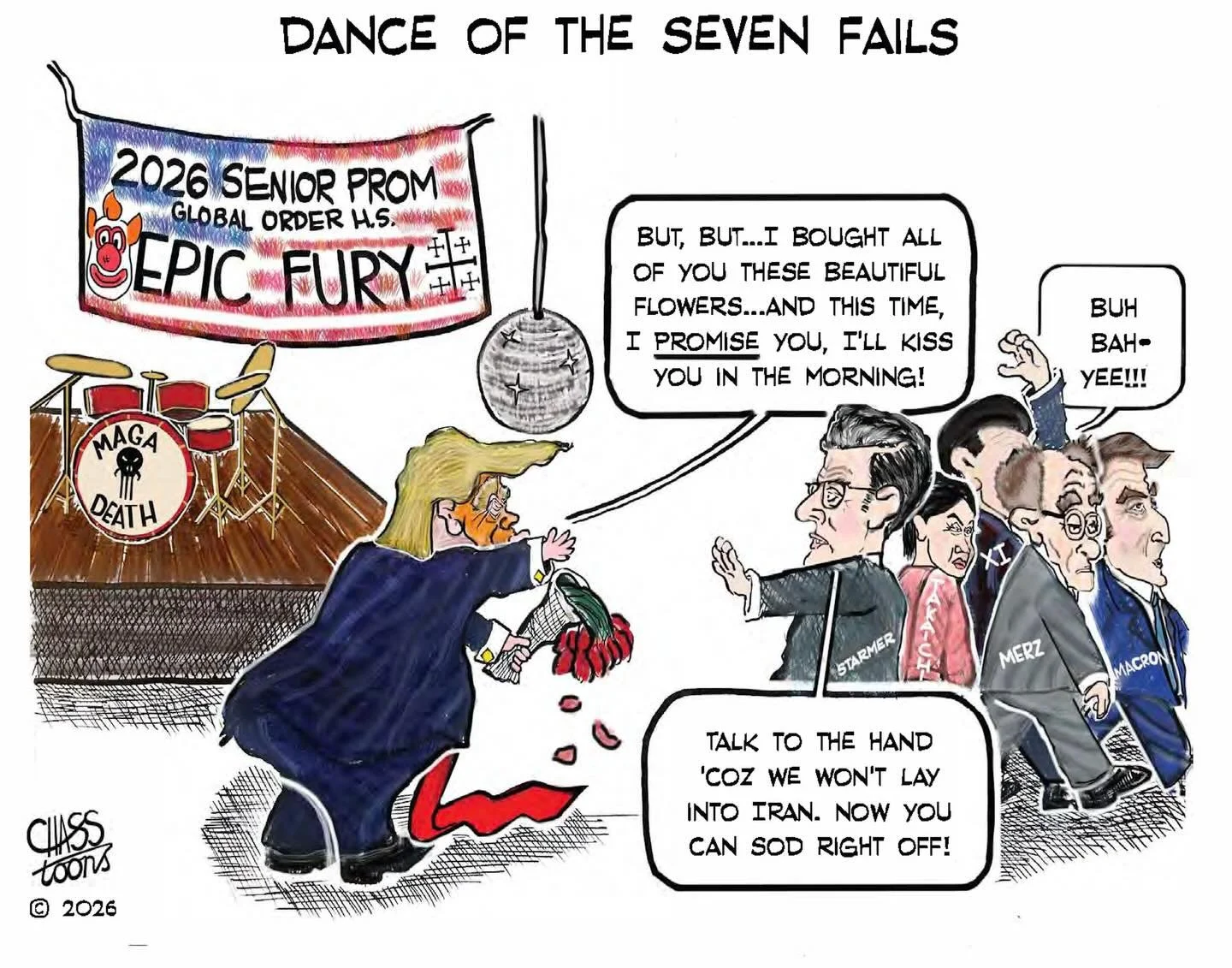 For complete rant-and-rave, please click on the link in the comments below to go to my Substack, and don&rsquo;t forget to subscribe! 

#trump #dancingqueen #iran #warcrimes #bff