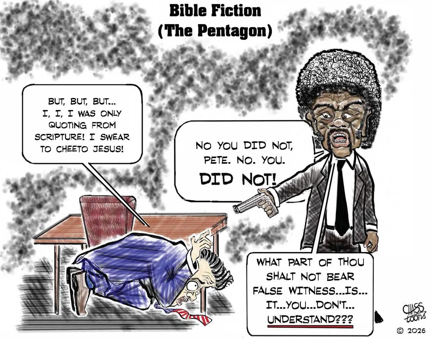 For complete rant-and-rave, please click on the link in the comments below to go to my Substack, and don&rsquo;t forget to subscribe!

#petehegseth @samuelljackson @tarantinouniverse #pulpfiction #cult #idiot #liars