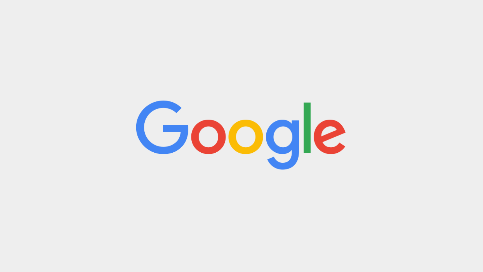 Google logo on a white background.