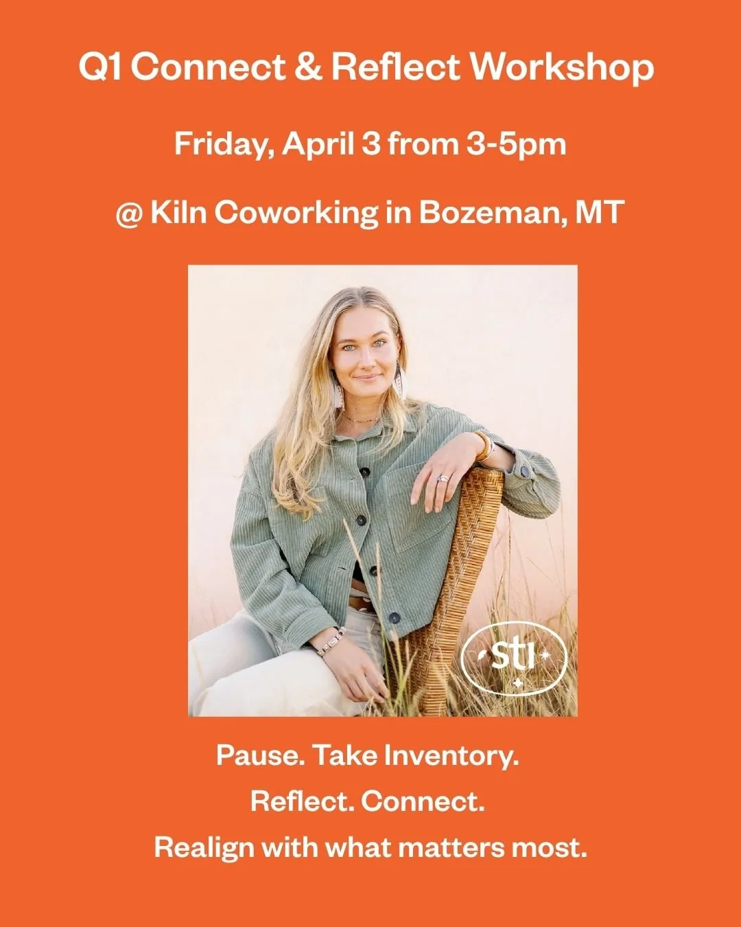 April 3 @ 3-5pm Q1 Connect & Reflect Workshop at Kiln Coworking