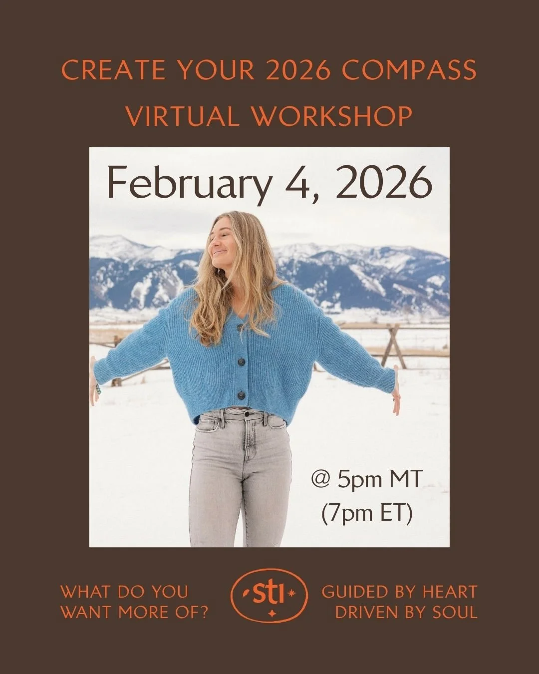 February 4 @ 5pm Create Your 2026 Compass Virtual Workshop