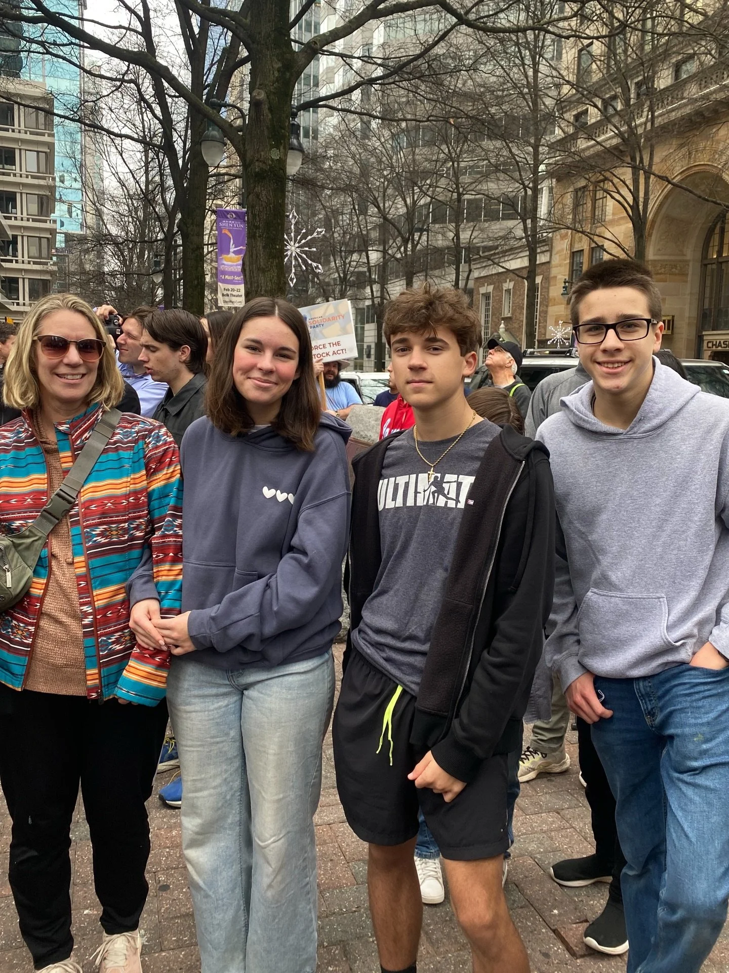 Drexel students at the Charlotte March for Life this morning 🩵