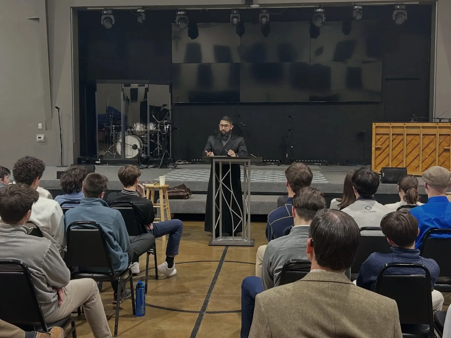 On Tuesday, Fr. Anthony Del Cid from St. Michael spoke about the Pillars of Lent and Taming the Tongue.