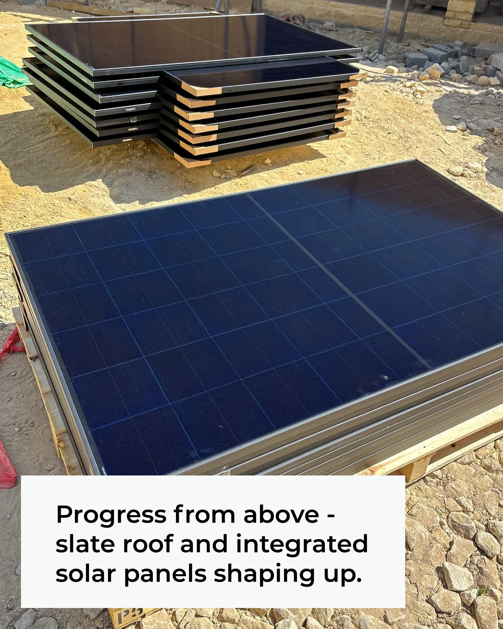 Progress from above - slate roof and integrated solar panels shaping up.

#RoofDetail #SolarPanels #QualityConstruction #EmpireHomes