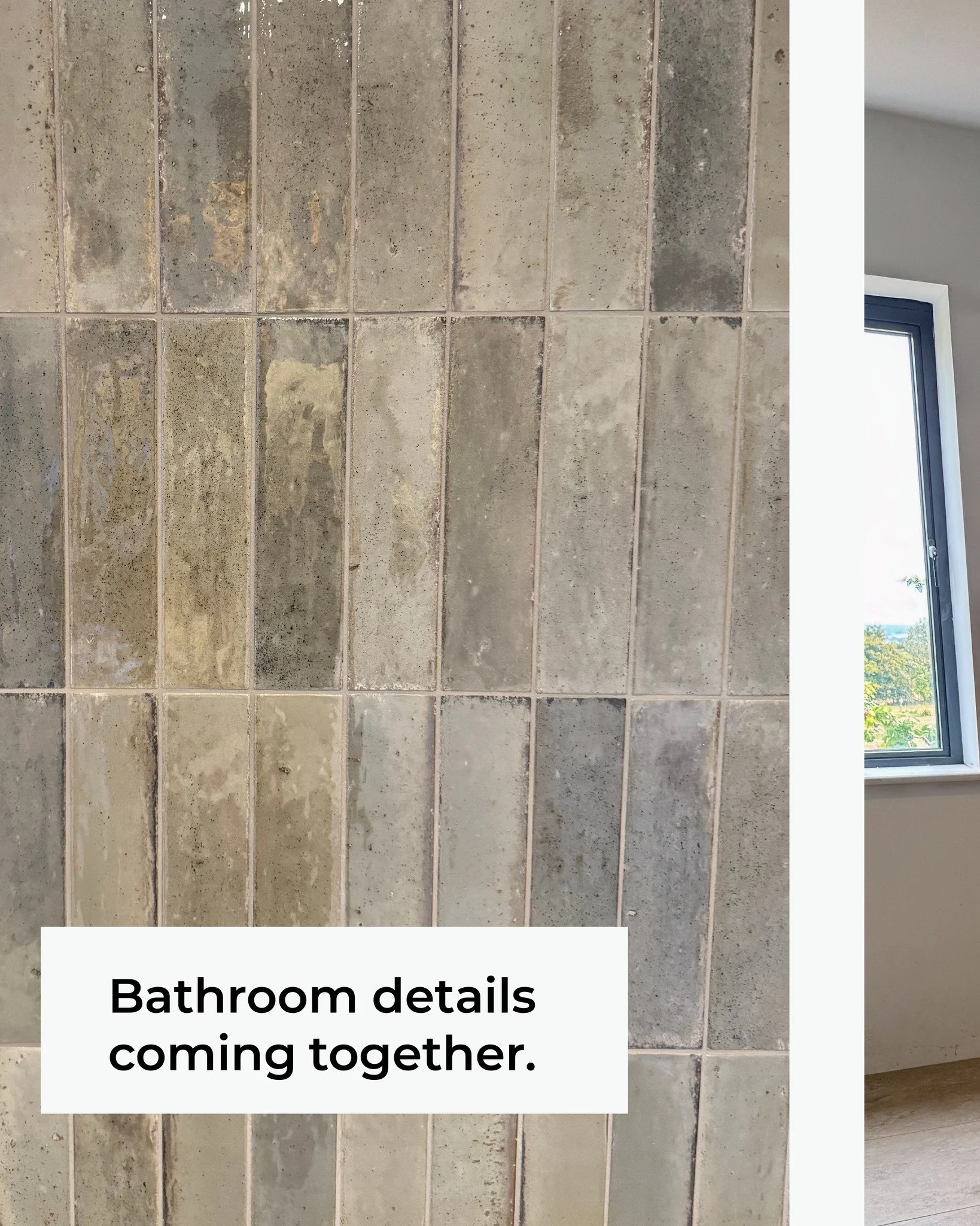 Bathroom details coming together.

Different spaces call for different finishes - from large-format stone to more textured surfaces, each tile has been chosen to suit the feel and function of the room.

Small decisions that shape the final result.

#
