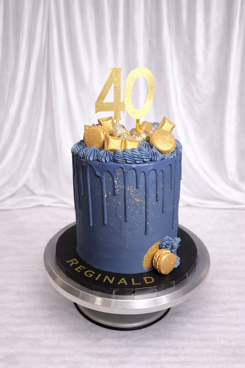 Monochromatic Drip Cake