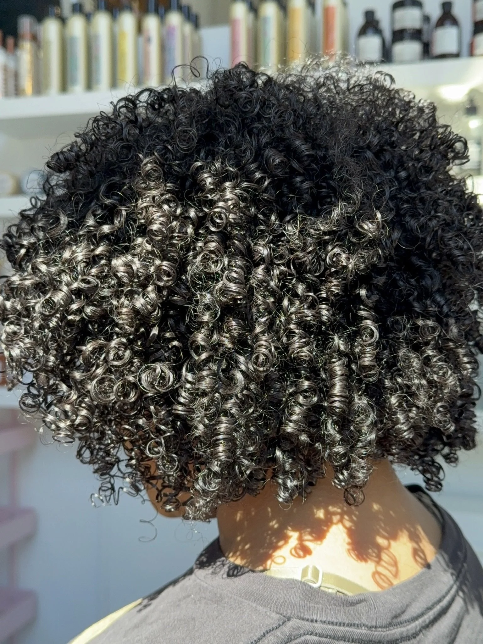 Curly haircut for natural texture at Gem House Salon in Greenpoint Brooklyn by a curly hair specialist
