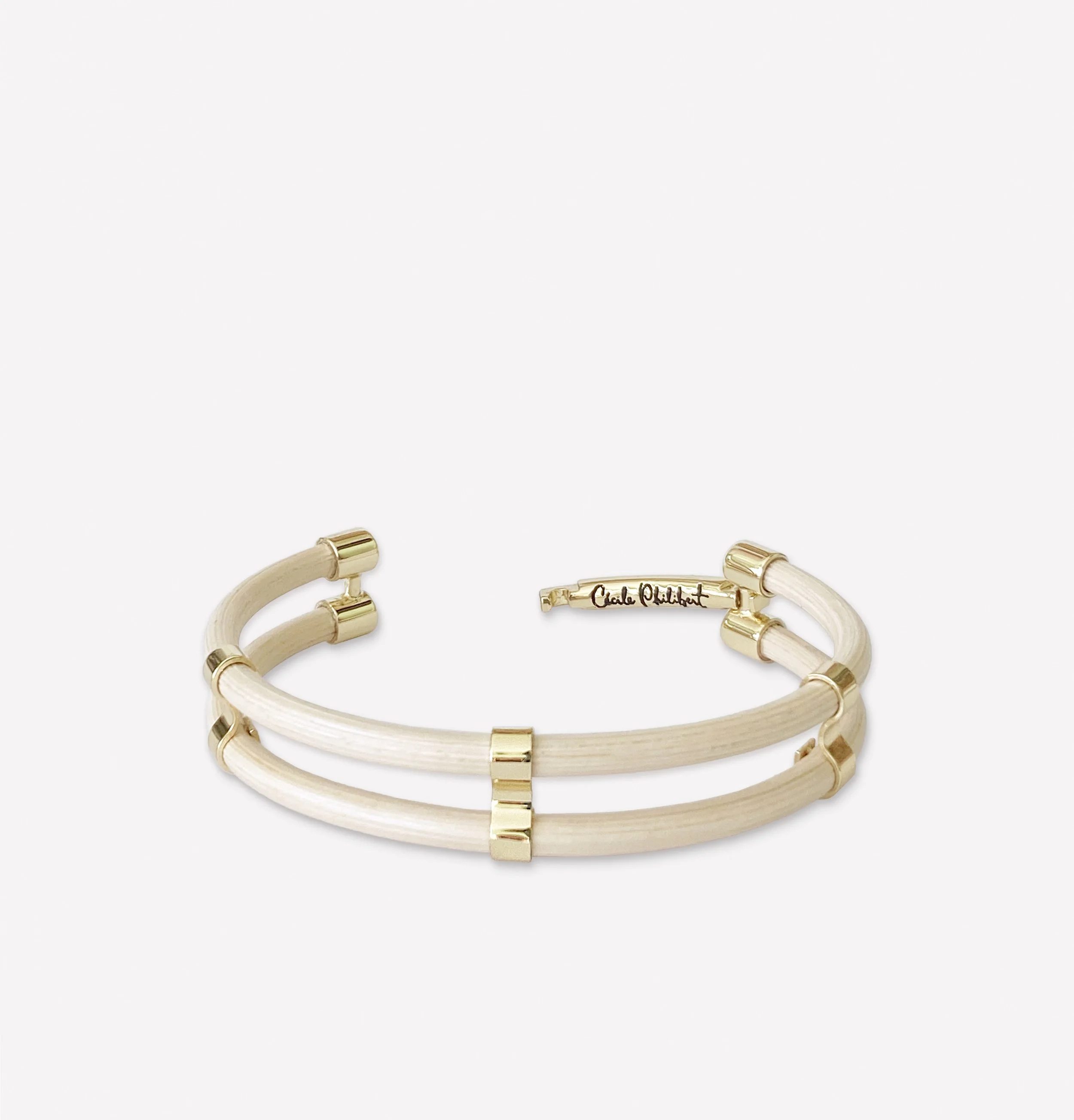 CECILE PHILIBERT - BRACELET NA-NA -DORE - CREME - 2.jpg