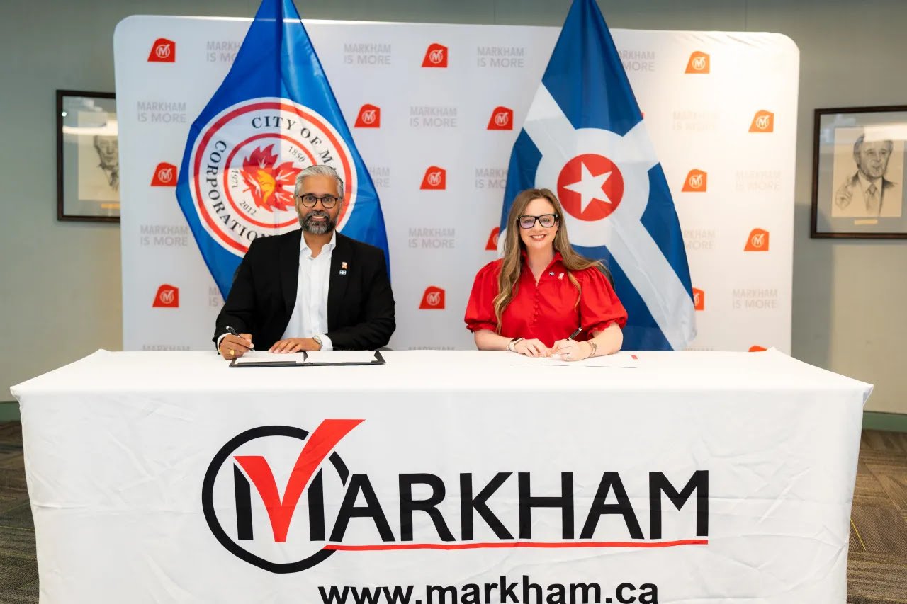The Corporation of the City of Markham and Indy Economic Development Inc. Sign Economic Development Partnership