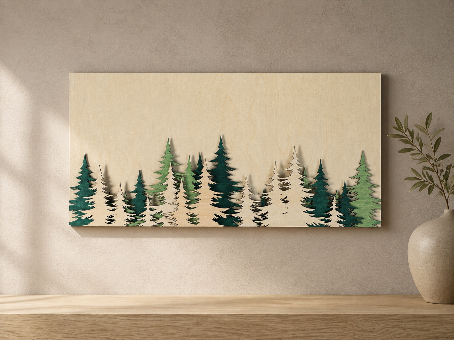 Pine Forest Wood Panel