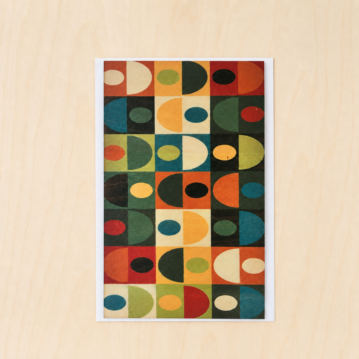 Boho Wooden Postcard