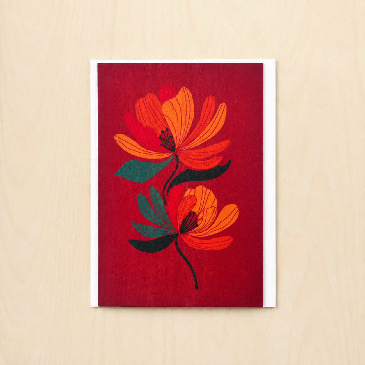 Red Bloom Postcard