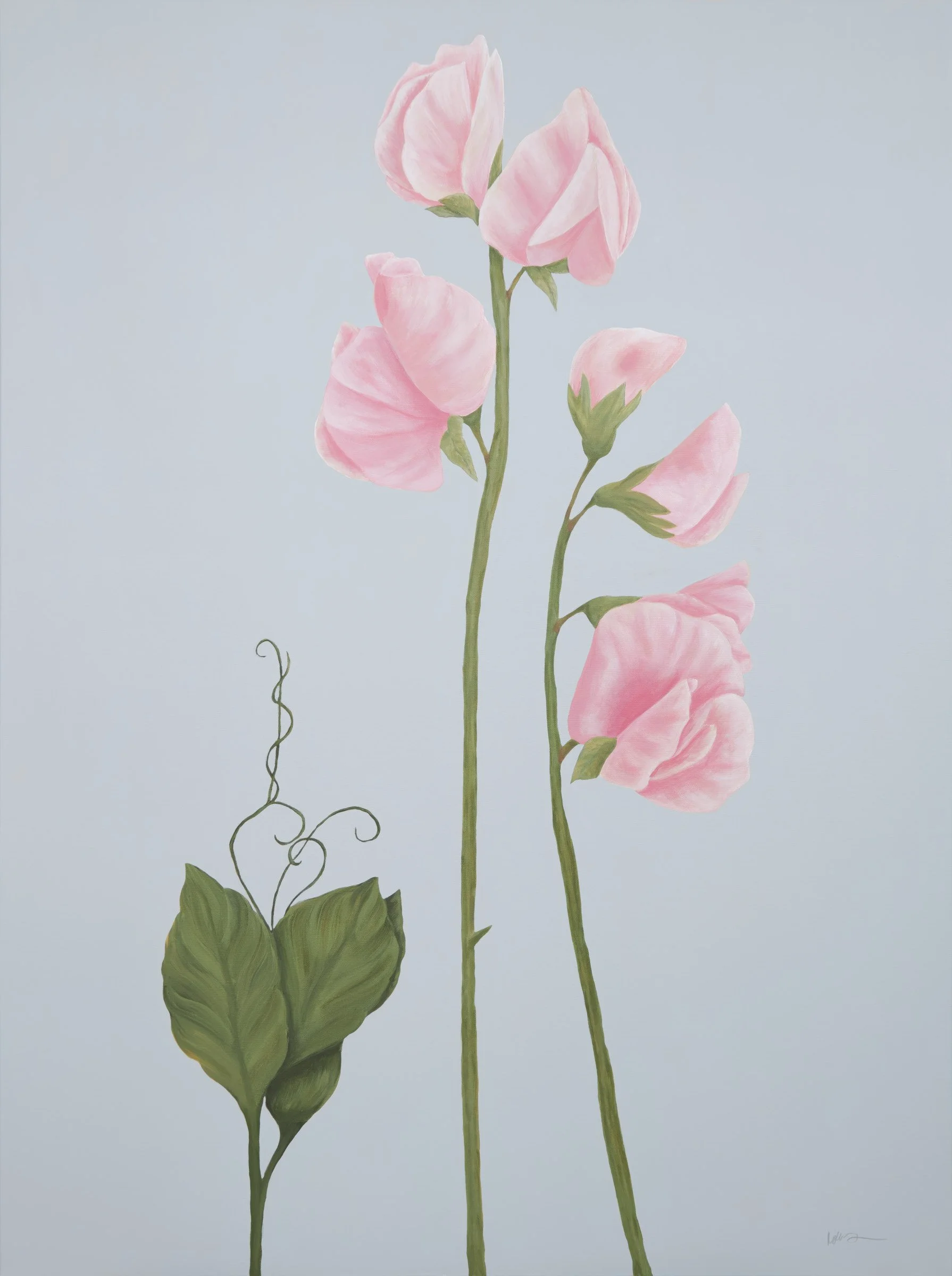 Sweet Peas for Gracie - Framed