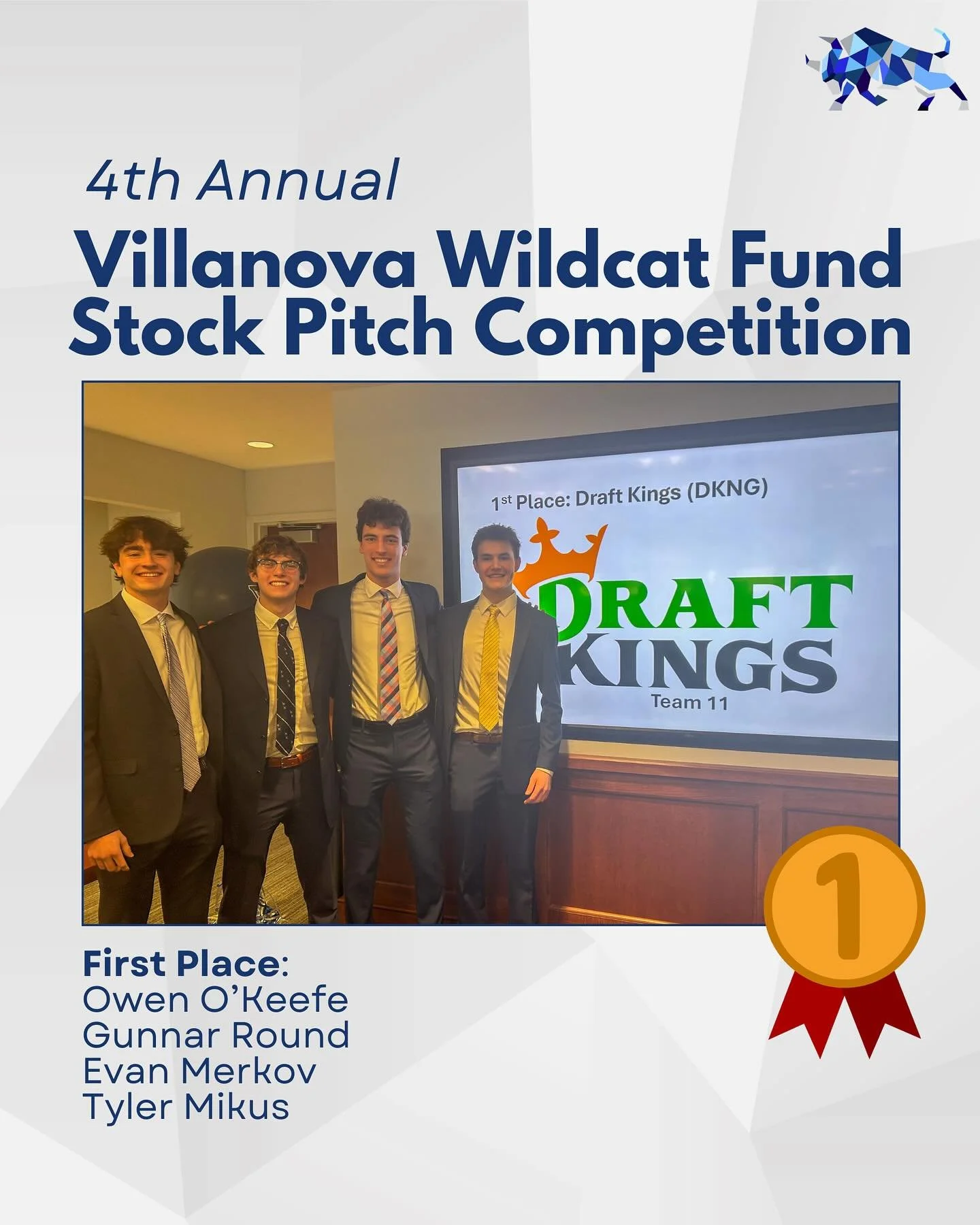 This Saturday, 40 teams of sophomores &amp; freshmen competed in the Villanova Wildcat Fund's Fourth Annual Stock Pitch Competition! Congratulations to our finalists &amp; to everyone who participated in such a successful weekend!