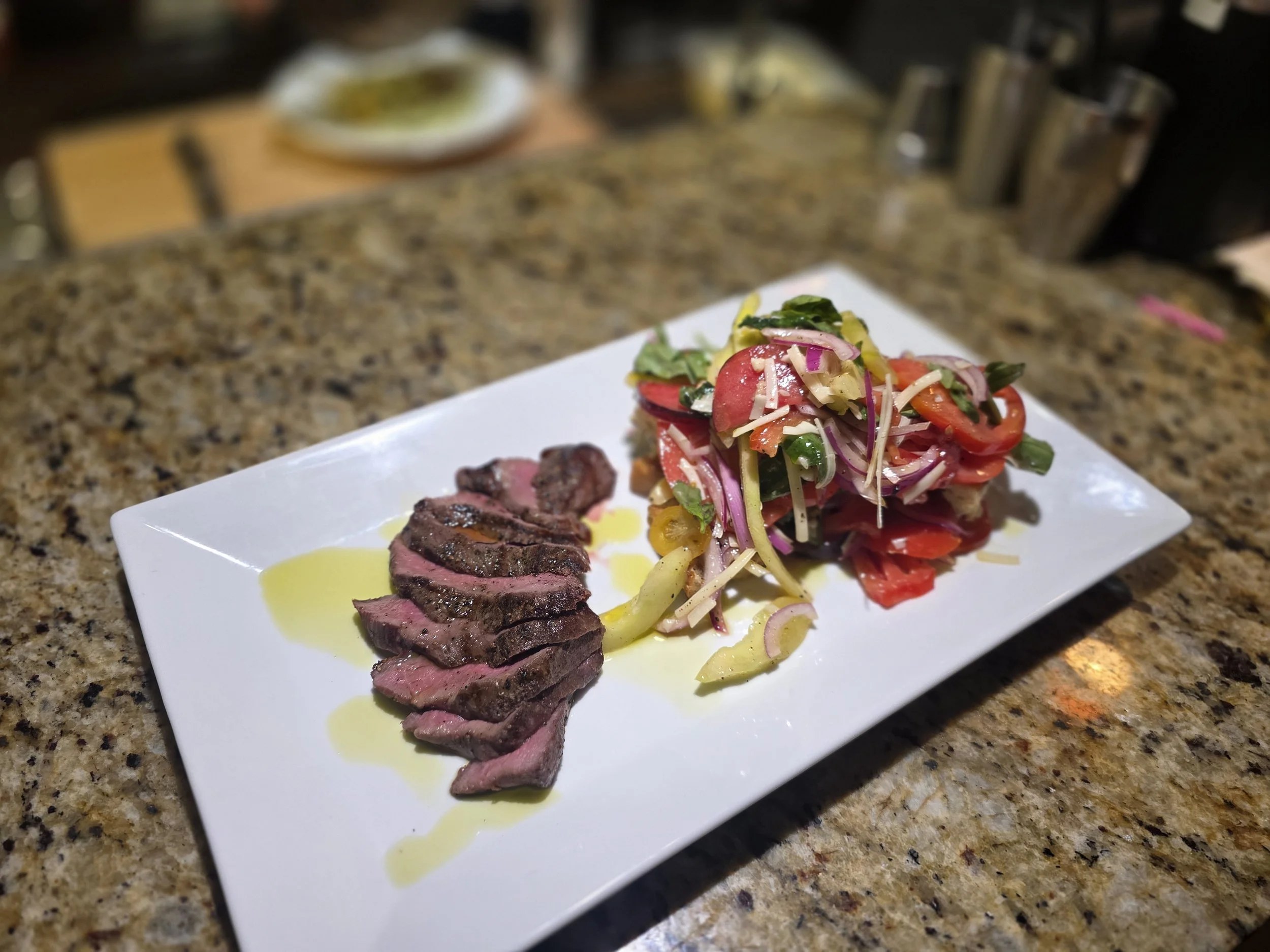 Grilled Lamb Loin with Panzanella Salad