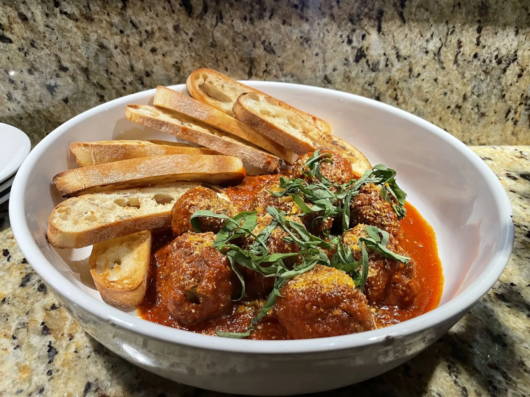 Meatballs with Toast Points