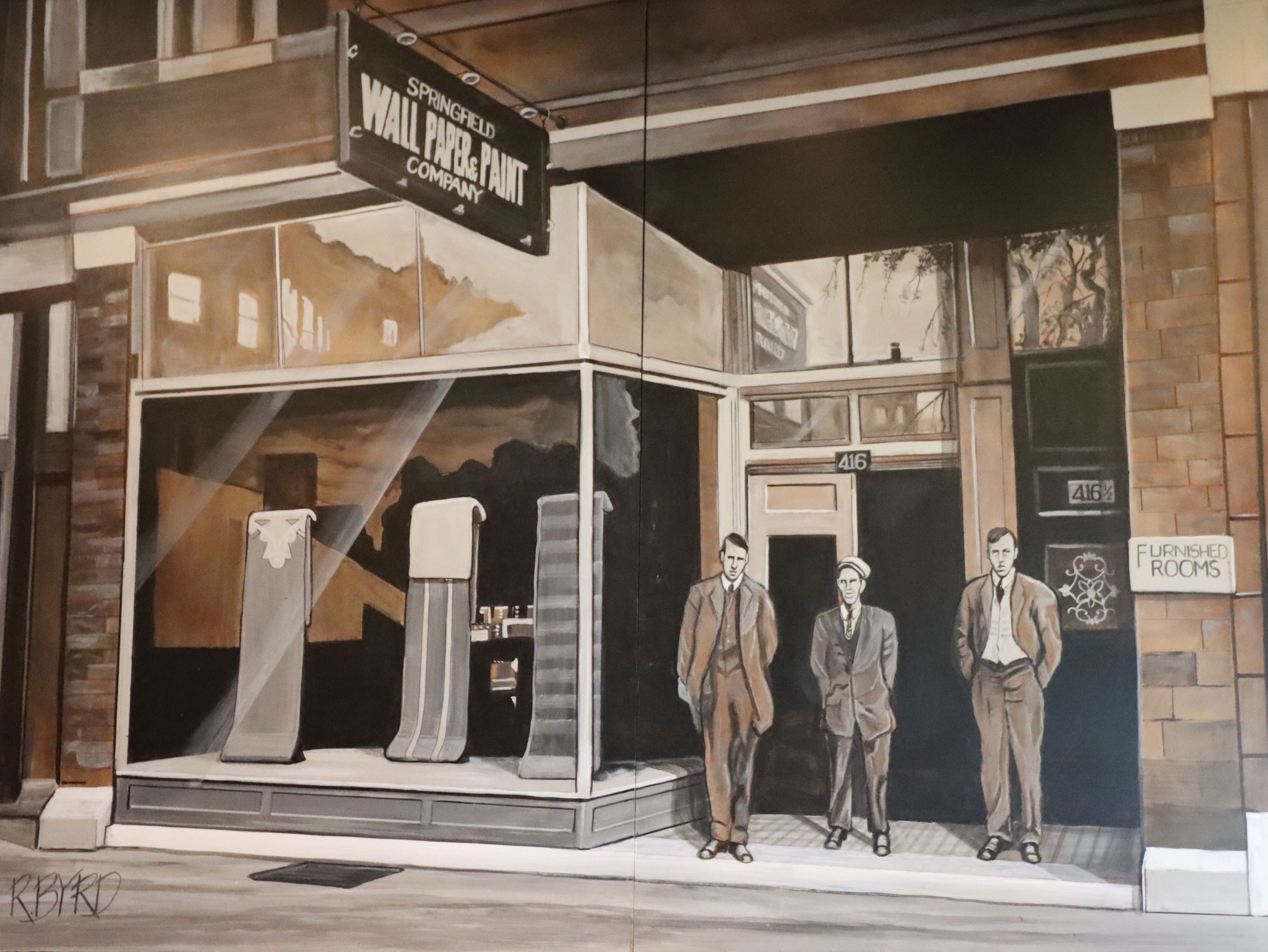 Bruno's Italian Restaurant back in the day when it was a wall paper store.