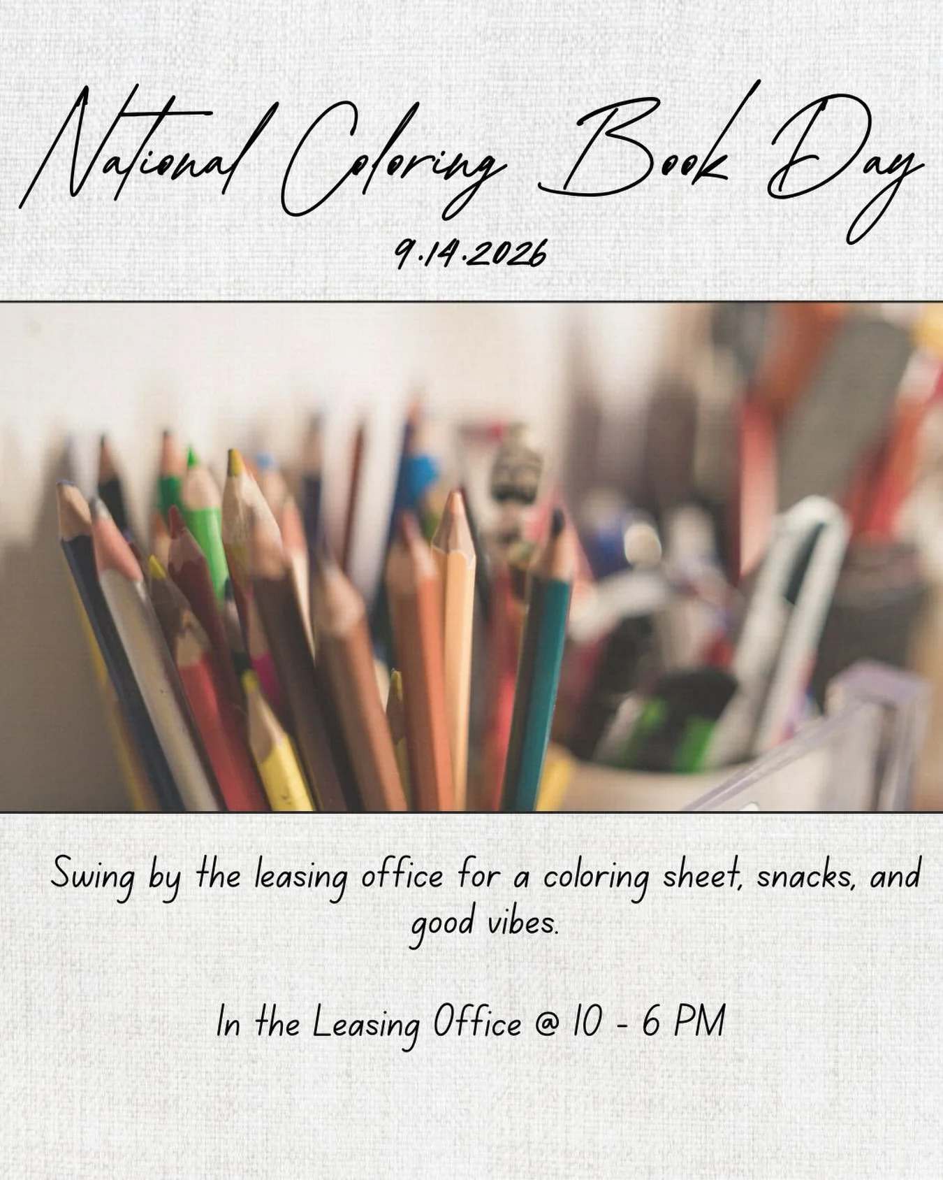 Whats your favorite mindfulness activity? Coloring is a great way to unwind while reducing your screen time! Stop by the Leasing Office all day on Monday for coloring supplies or to show us your art work.
.
.
.
.
.
#coloring #relaxandunwind #the1785c
