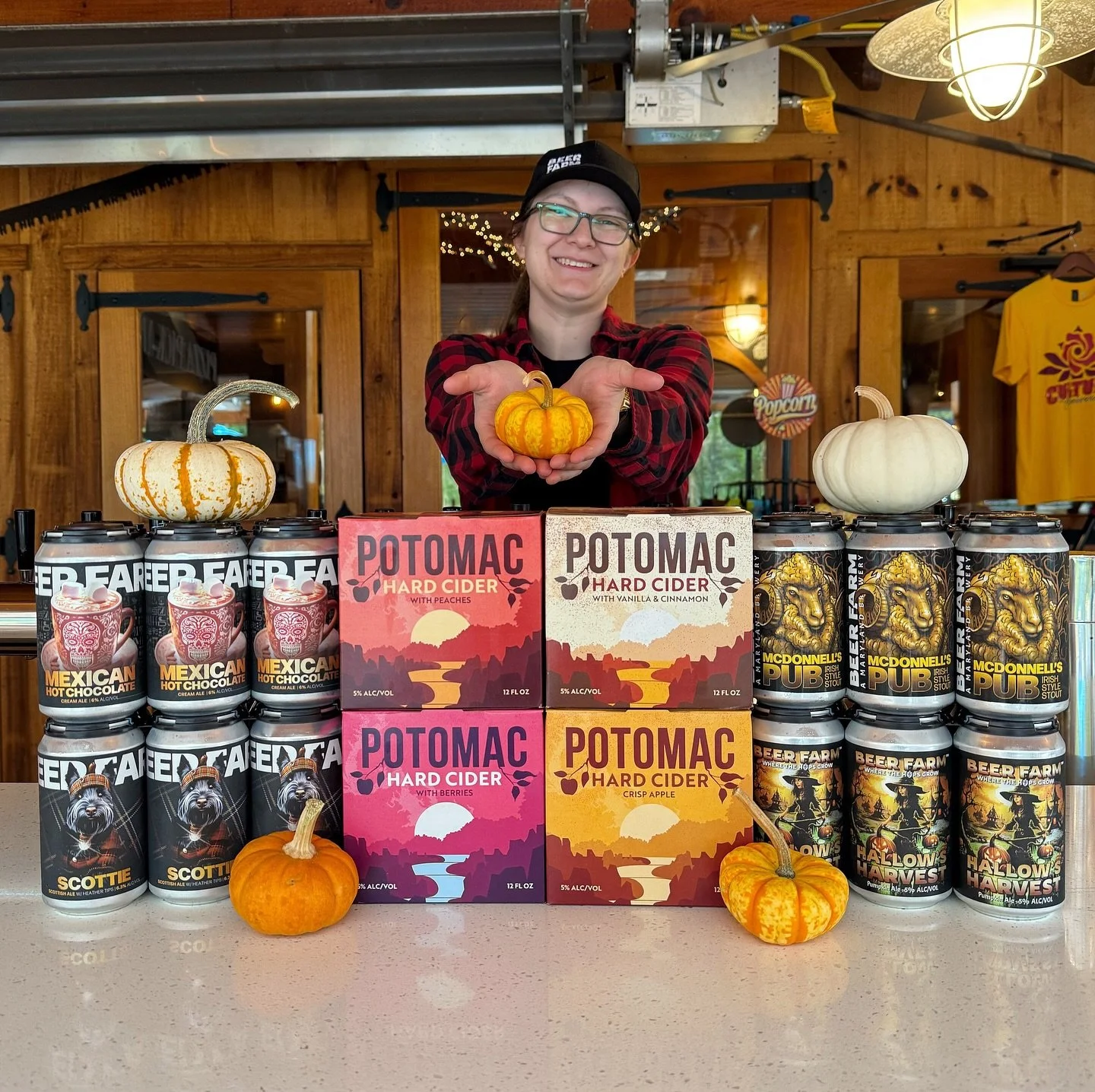 Fall is in full swing at the Beer Farm! 🎃 Enjoy the season with fall favorites like Mexican Hot Chocolate, Scottie, McDonnell&rsquo;s Pub, Hallow&rsquo;s Harvest, and our Potomac Hard Ciders 🍎 And don&rsquo;t leave without a few pumpkins! 🍂 #Brook