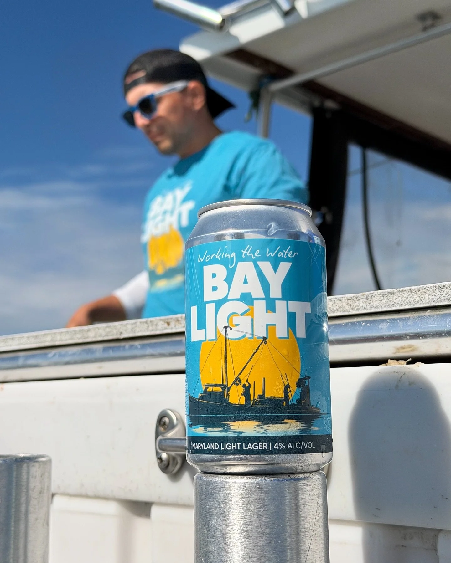 Enjoy some pics from our team Bay Light fishing trip 🎣 Couldn&rsquo;t have asked for a better day on the Bay 🍻 #BeerFarm #BayLight #DrinkLocal