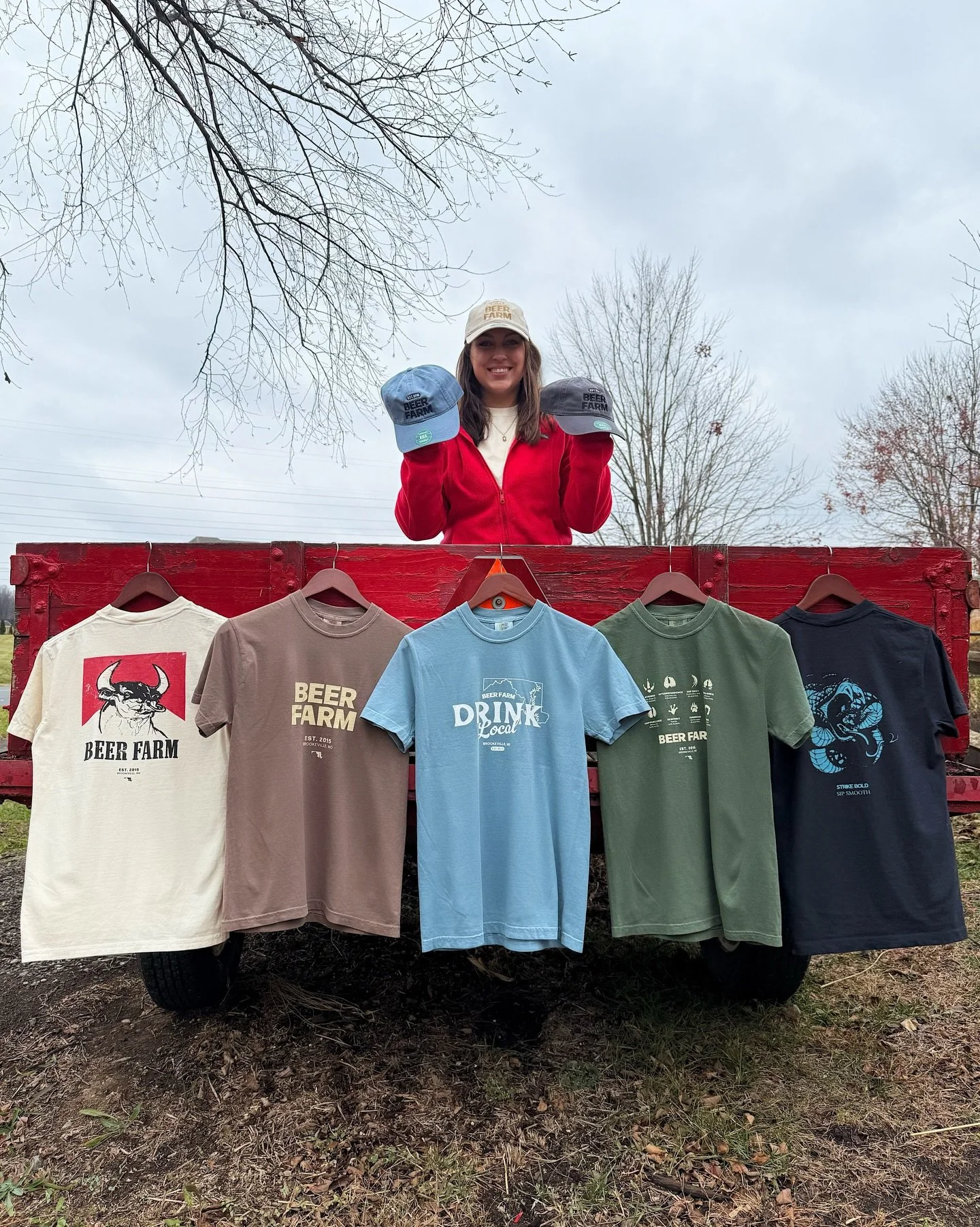 Check it out! NEW MERCH 🔥 5 new Comfort Colors shirts &amp; 5 new Legacy baseball caps just dropped in the taproom - all $30! Don&rsquo;t just shop local, dress local! Cheers 🍻 #BeerFarm #NewMerch #ShopLocal