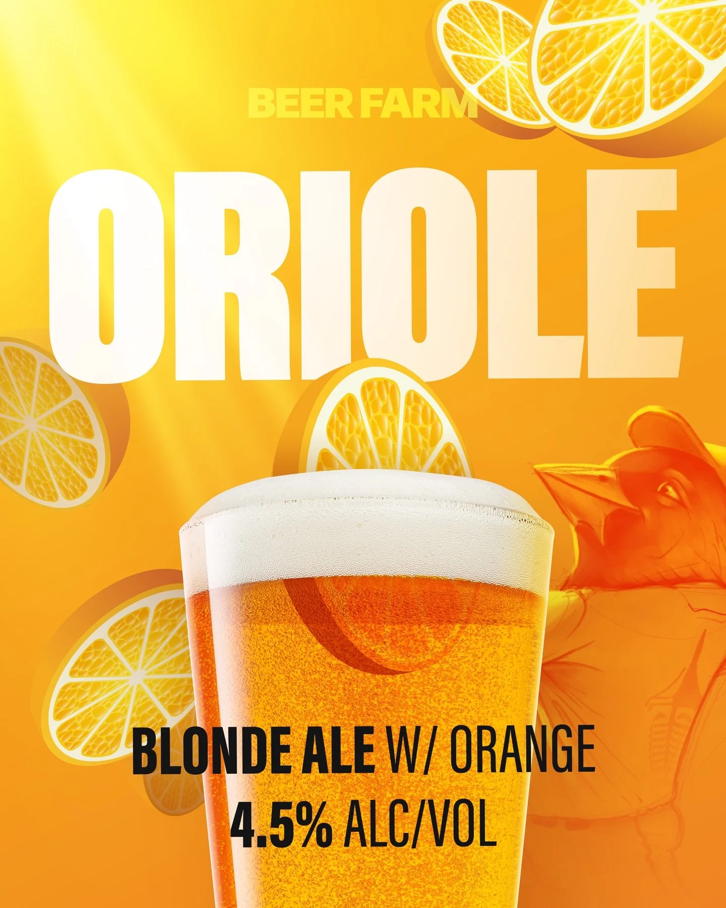 Did you know that drinking Oriole on game day brings the O&rsquo;s good luck? 🧡 Don&rsquo;t believe us? ⚾️ Test it for yourself by enjoying our refreshing Blonde Ale w/ Orange every game day 🍊 Cheers, and go O&rsquo;s 🍻 #BeerFarm #DrinkLocal #Game