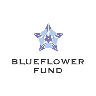Blue Flower Fund Logo, with a stylized image of a Columbine flower.
