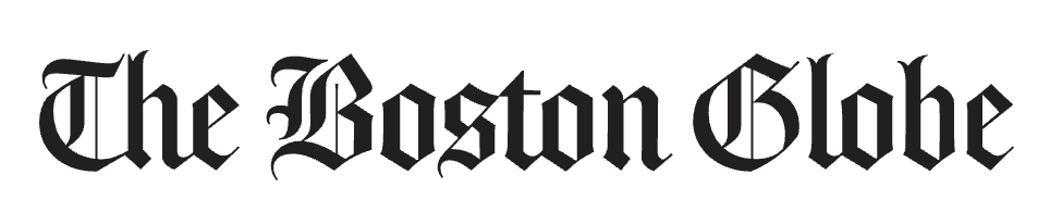 The Boston Globe logo in black Gothic font.