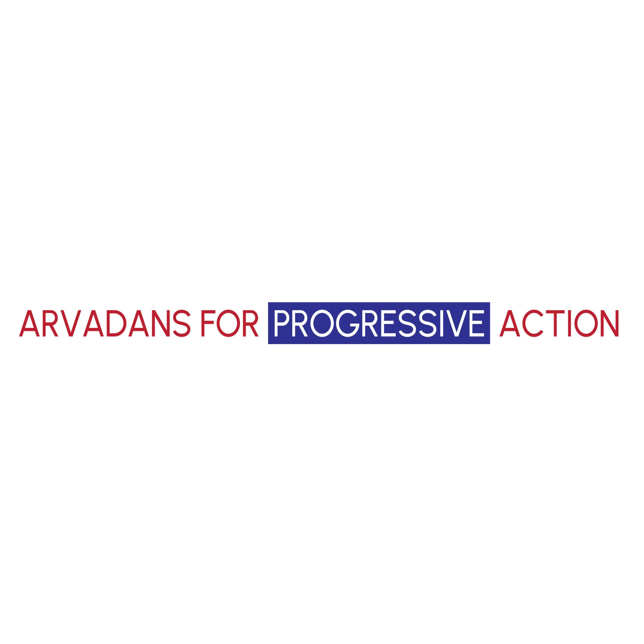 Logo that says, Arvadans for Progressive Action