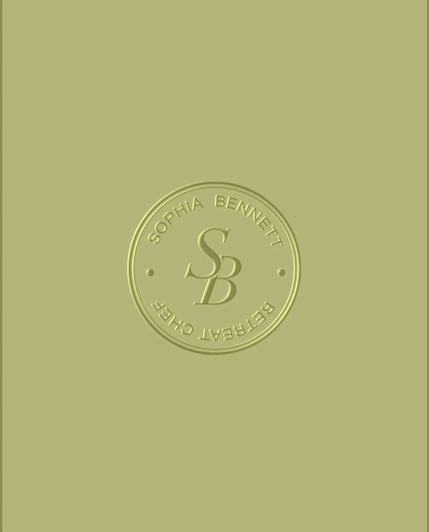 custom brand logo variation, representing a nutritionist and culinary chef for a wellness retreat, blending organic and personalized design elements. Branding created by Neourish Brand Marketing Studio..