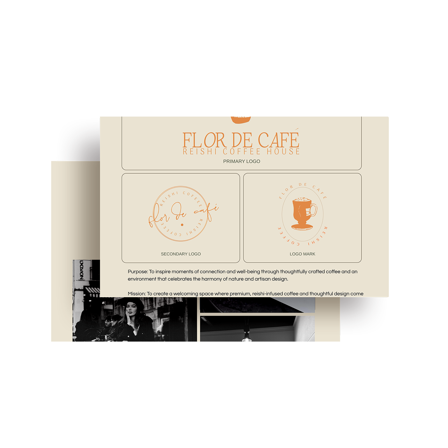 example of branding created for an artisan cafe. Visual Brand Identity created by Neourish Brand Marketing Studio.
