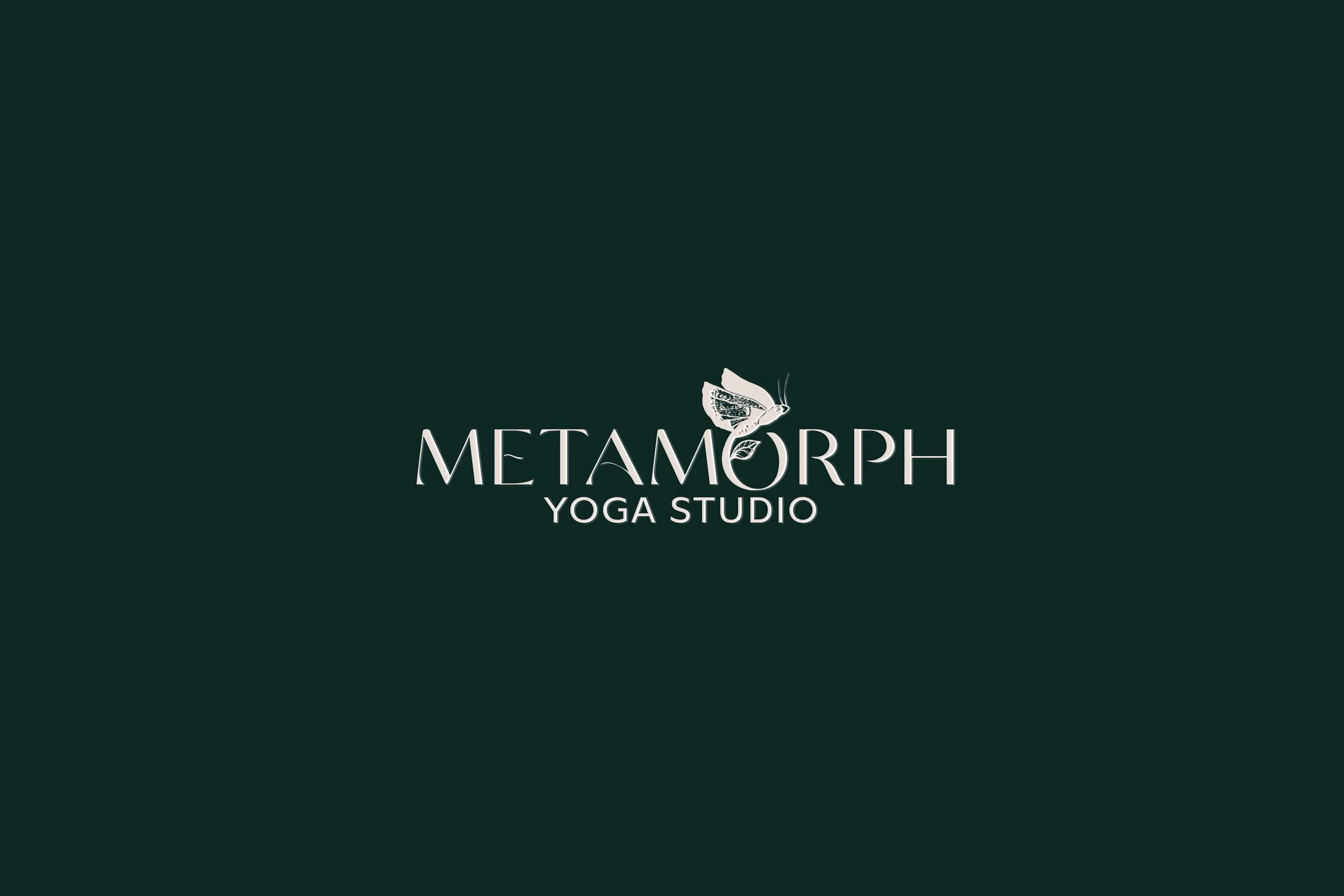 Custom secondary logo for a yoga studio, featuring elegant typography and calming design elements that reflect the studio’s focus on mindfulness and wellness. Branding created by Neourish Brand Marketing Studio.