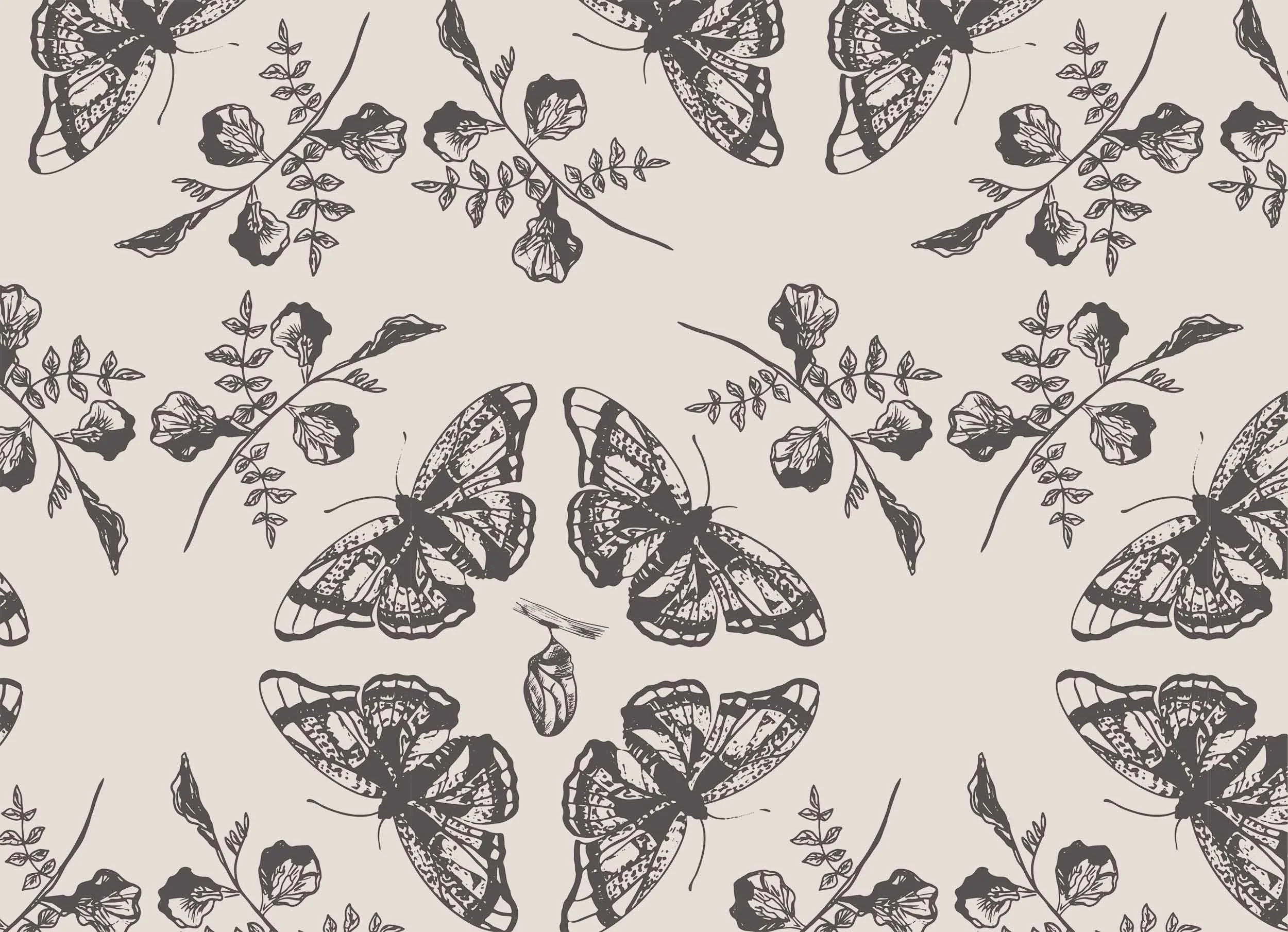 Custom brand pattern created for yogo studio. Full Brand Identity created by Neourish Brand Marketing Studio.
