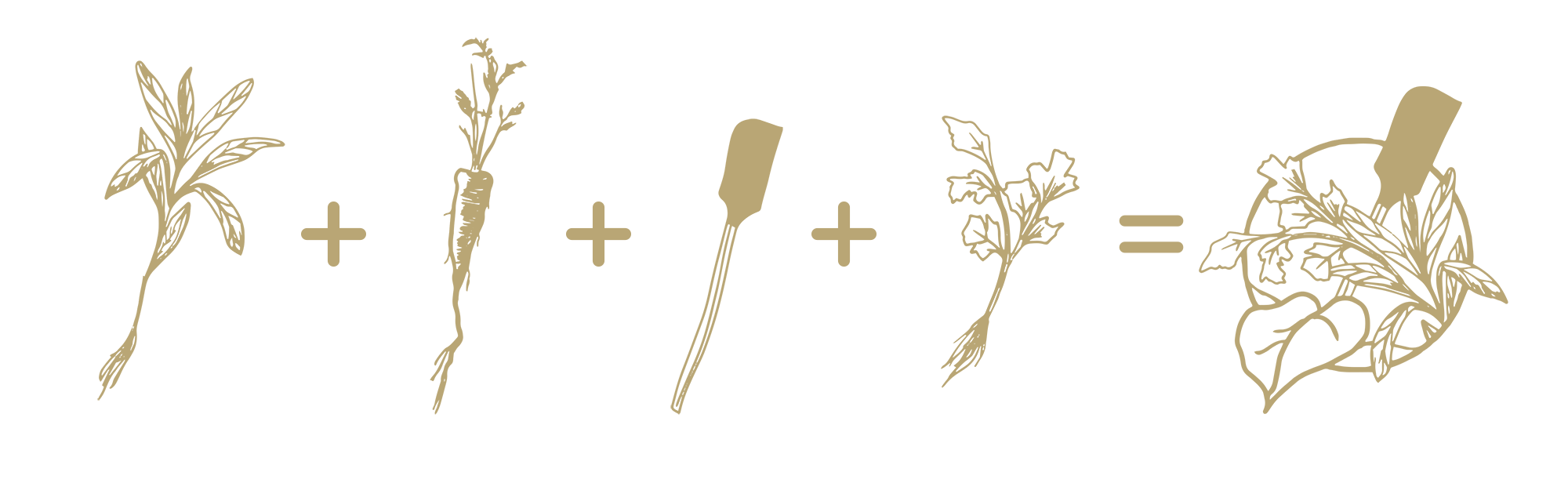 custom brand illustration variations, representing a nutritionist and culinary chef for a wellness retreat, blending organic and personalized design elements. Branding created by Neourish Brand Marketing Studio.