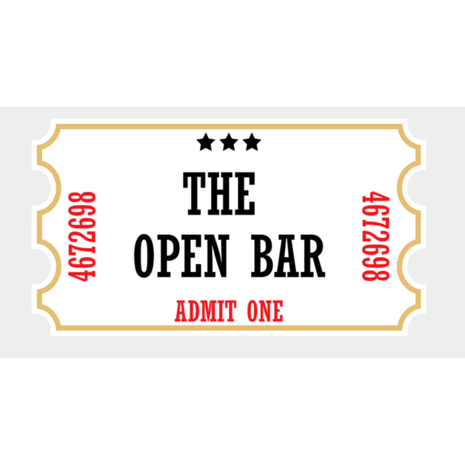 The Open Bar Ticket Stub