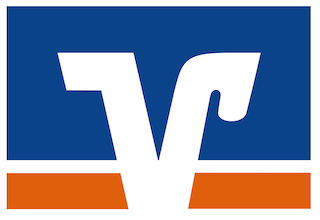 Logo featuring a stylized "VR" on a blue and orange background