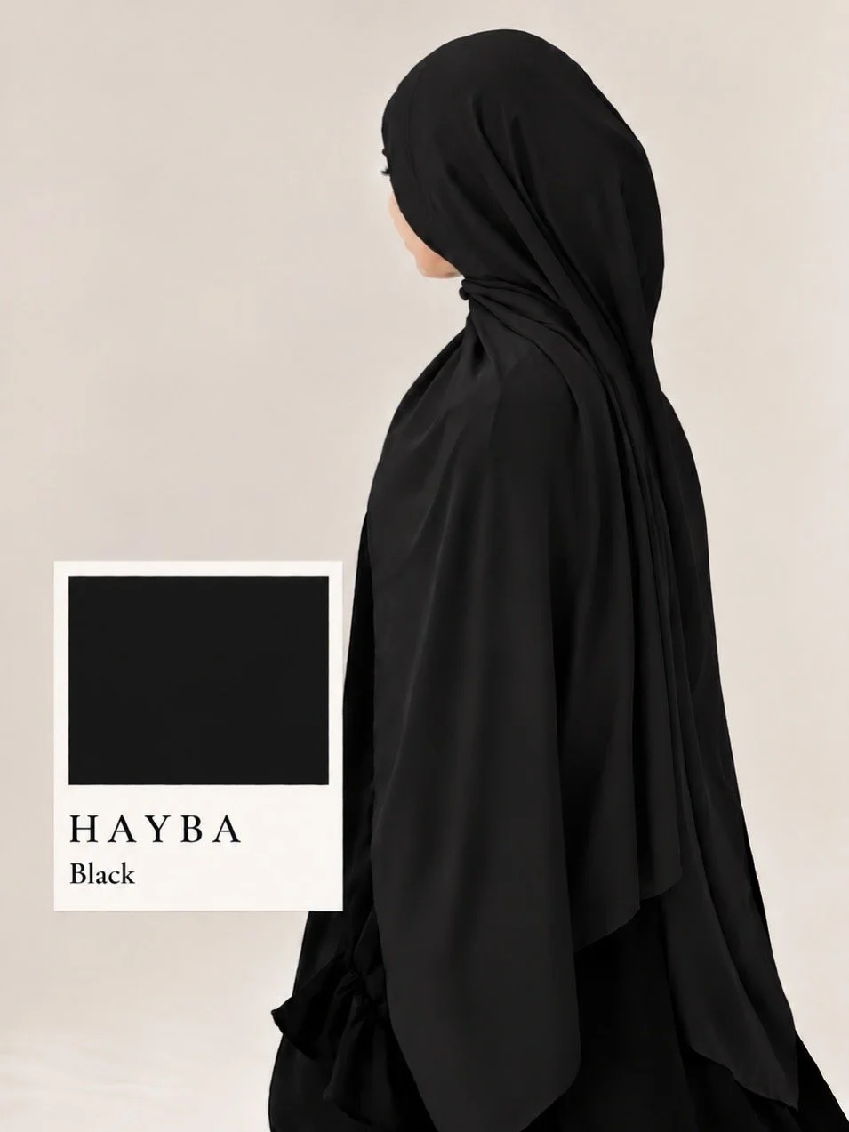 Black Chiffon Hijab