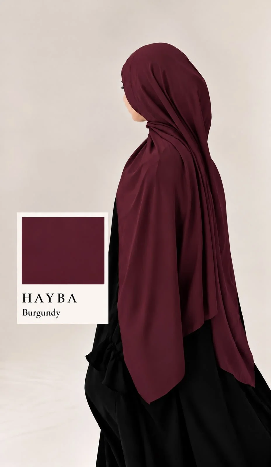 Burgundy Chiffon Hijab