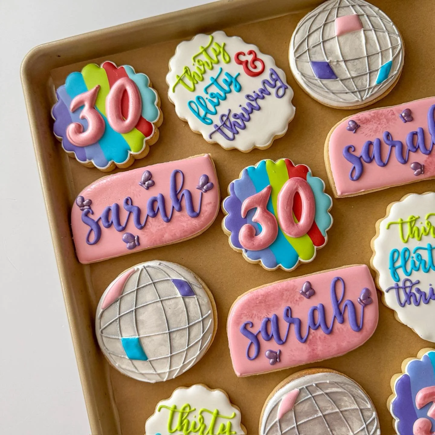Thirty, flirty, and thriving &mdash; character development complete 🪩💅

#thirtyflirtyandthriving #birthdaycookies #discobirthday #30thbirthday #30thbirthdaytheme #thirty #thirtybirthday #partyinspo #groovybirthday #birthdayinspo #sugarcookiesdecora