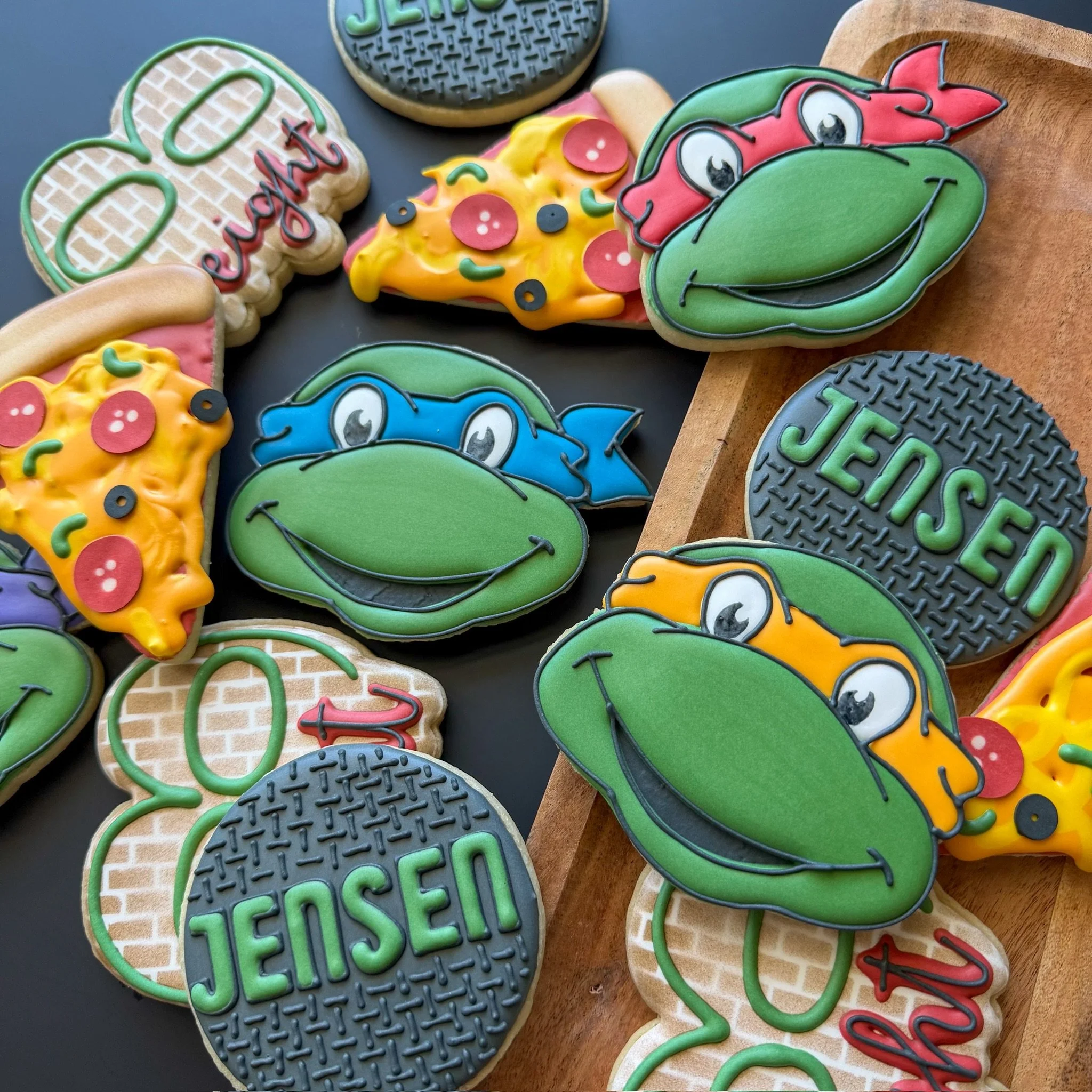 When Master Splinter&rsquo;s away, the turtles will play 🍕🐢🍪 #teenagemutantninjaturtles #tmnt #tmntcookies #customcookies #decoratedsugarcookies