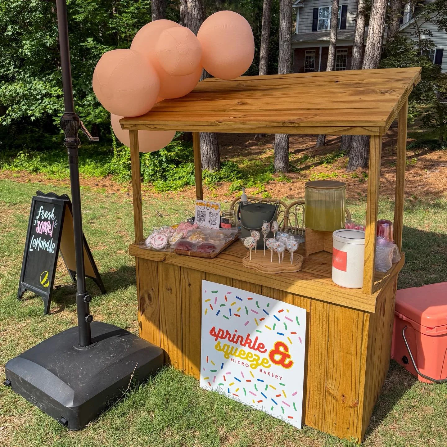 🚨 OPENING DAY 🚨

The girls are squeezing lemons, setting up shop, and ready for customers!

Come support the Sprinkle &amp; Squeeze team today:

🍋 Fresh squeezed lemonade
🍪 Sweet Pine Cookies
🧁 Cake pops

We&rsquo;ll be here until everything is 