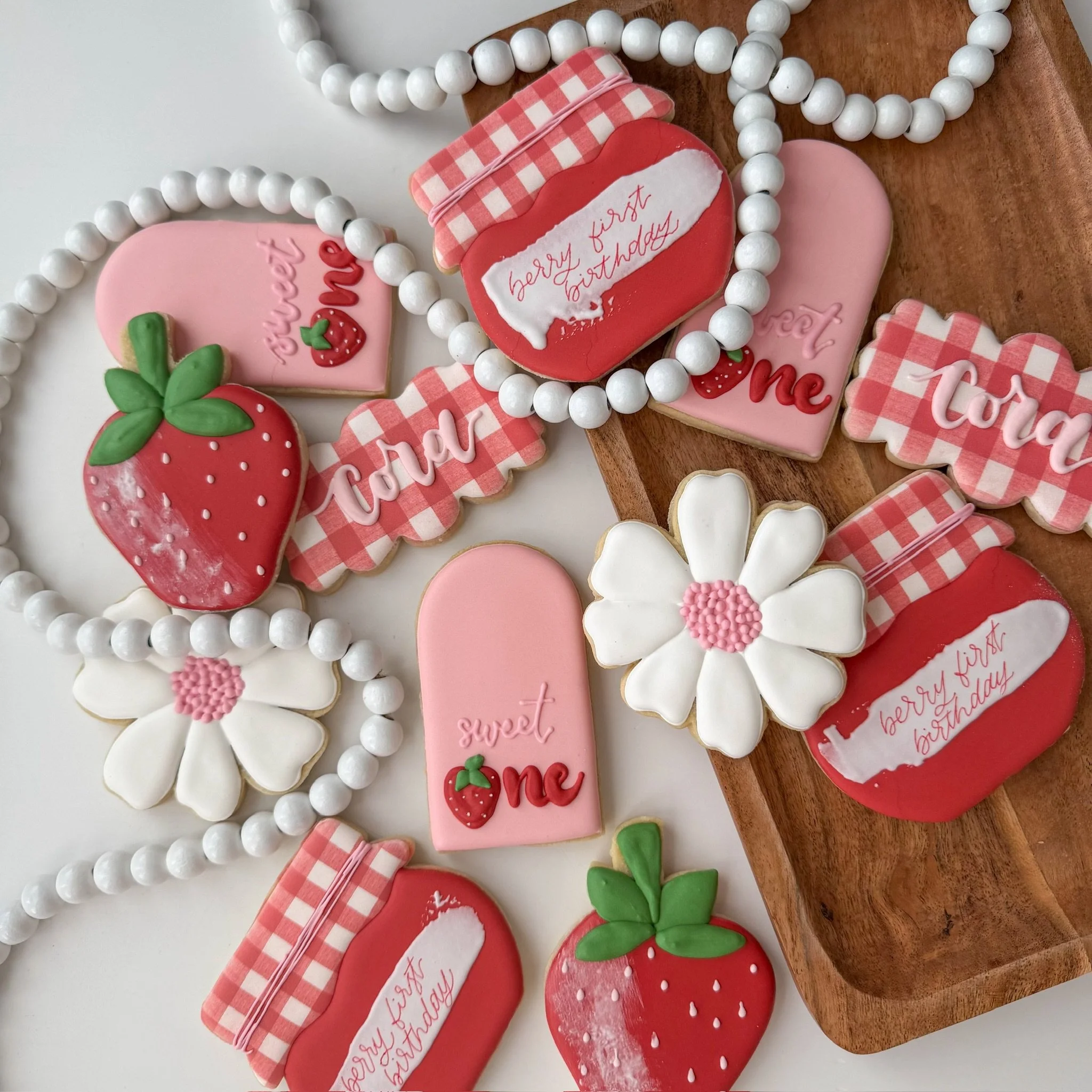 Jam-packed with sweetness for one berry special birthday! 🍓 #berrysweet #firstbirthday #decoratedsugarcookie #customcookie #cookier
