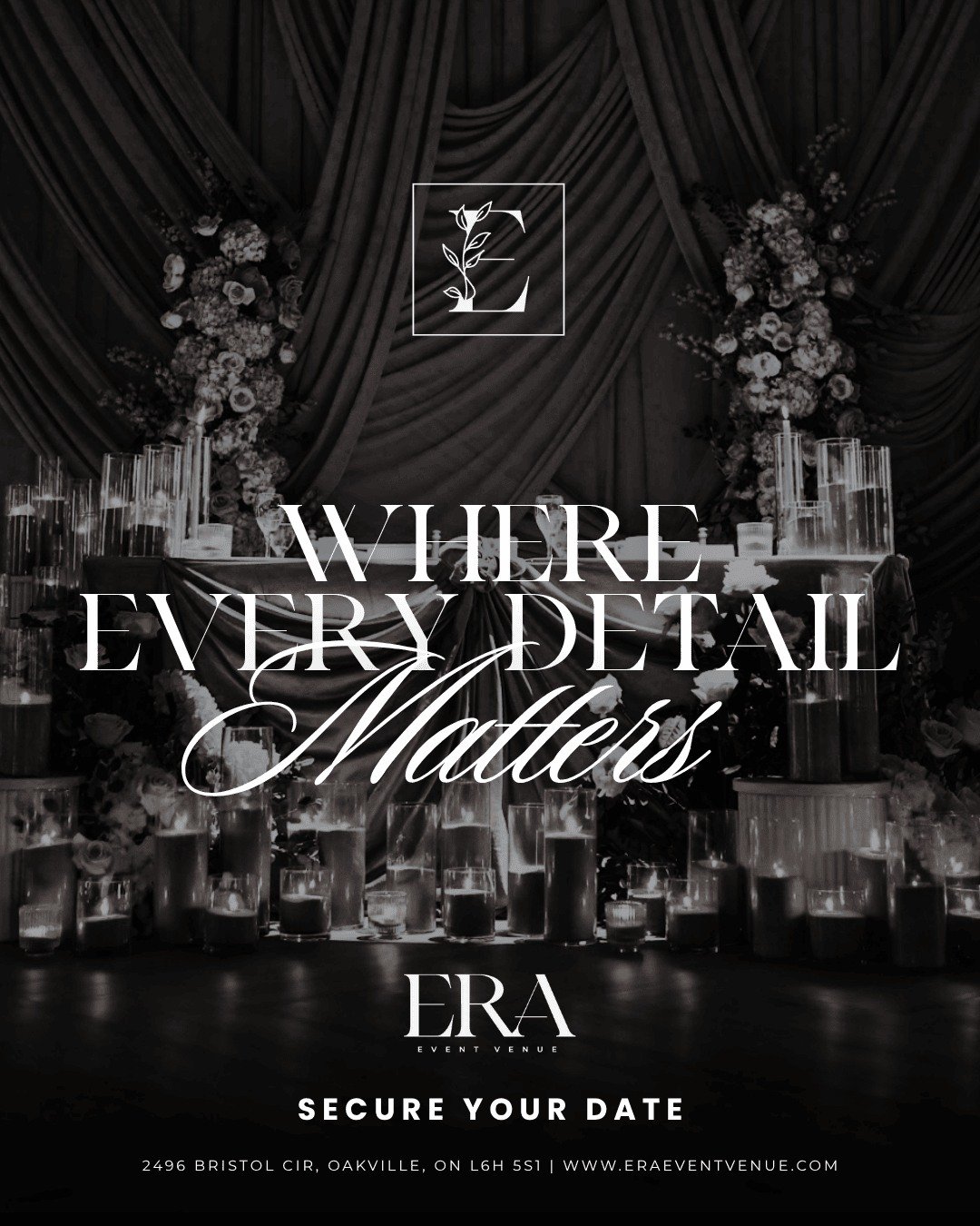 Where every detail matters &mdash; and now, we&rsquo;re officially open ✨

From the glow of candlelight to the elegance in every finish, ERA is designed to turn your vision into something unforgettable.

Prime dates are already filling up.
Don&rsquo;