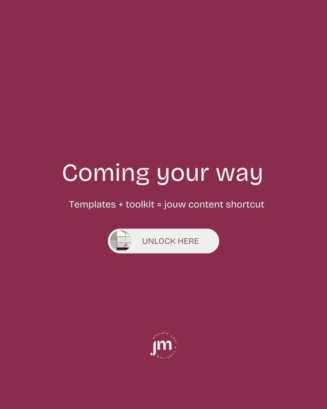 Something new is coming your way..

De afgelopen weken werkte ik achter de schermen aan iets waar jij als ondernemer blij van gaat worden:
👉🏻 Op maat gemaakte templates die je meteen kan downloaden &amp; posten
👉🏻 Een Notion toolkit met alles op 