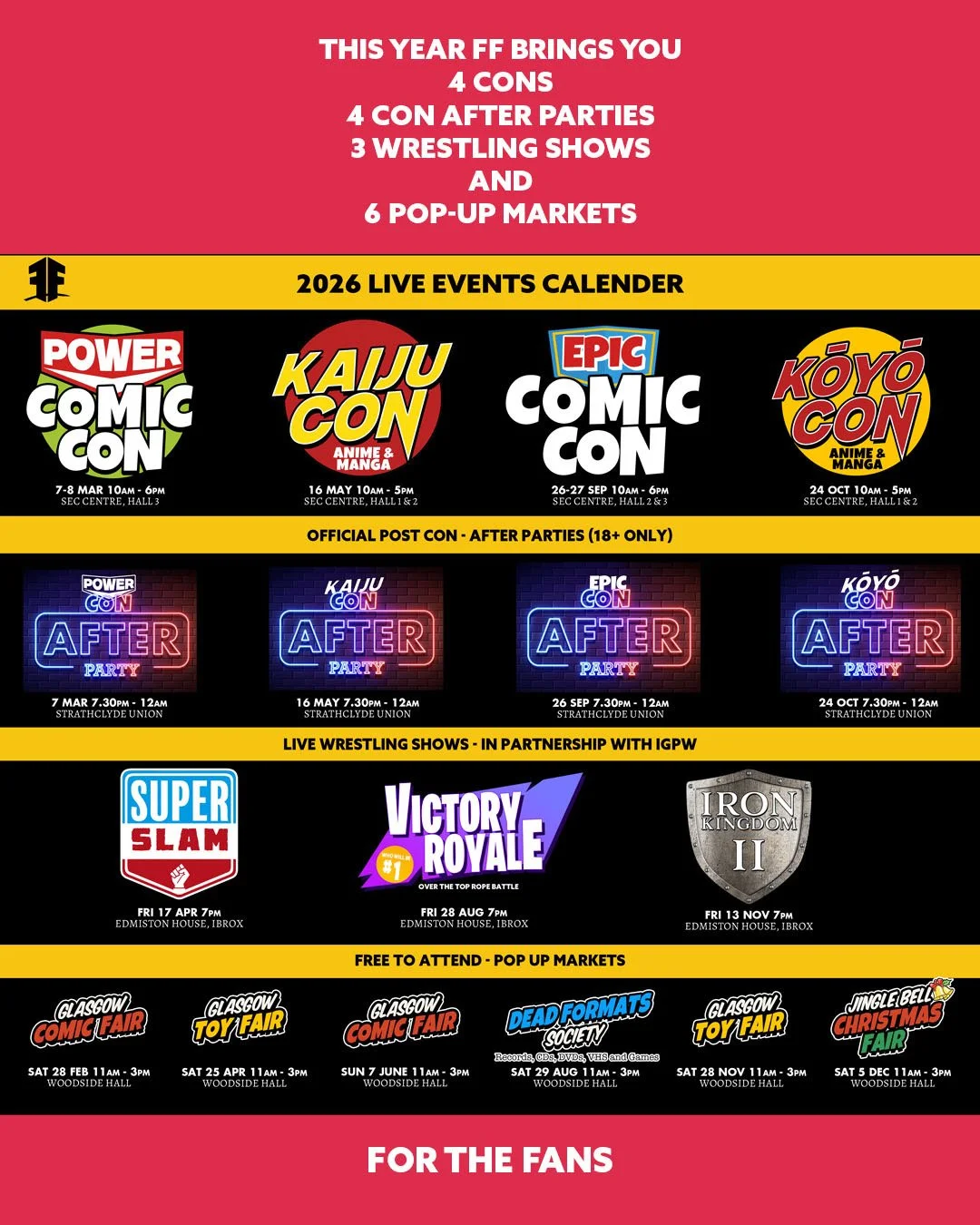 upcoming events in 2026 hosted by Fan frontier