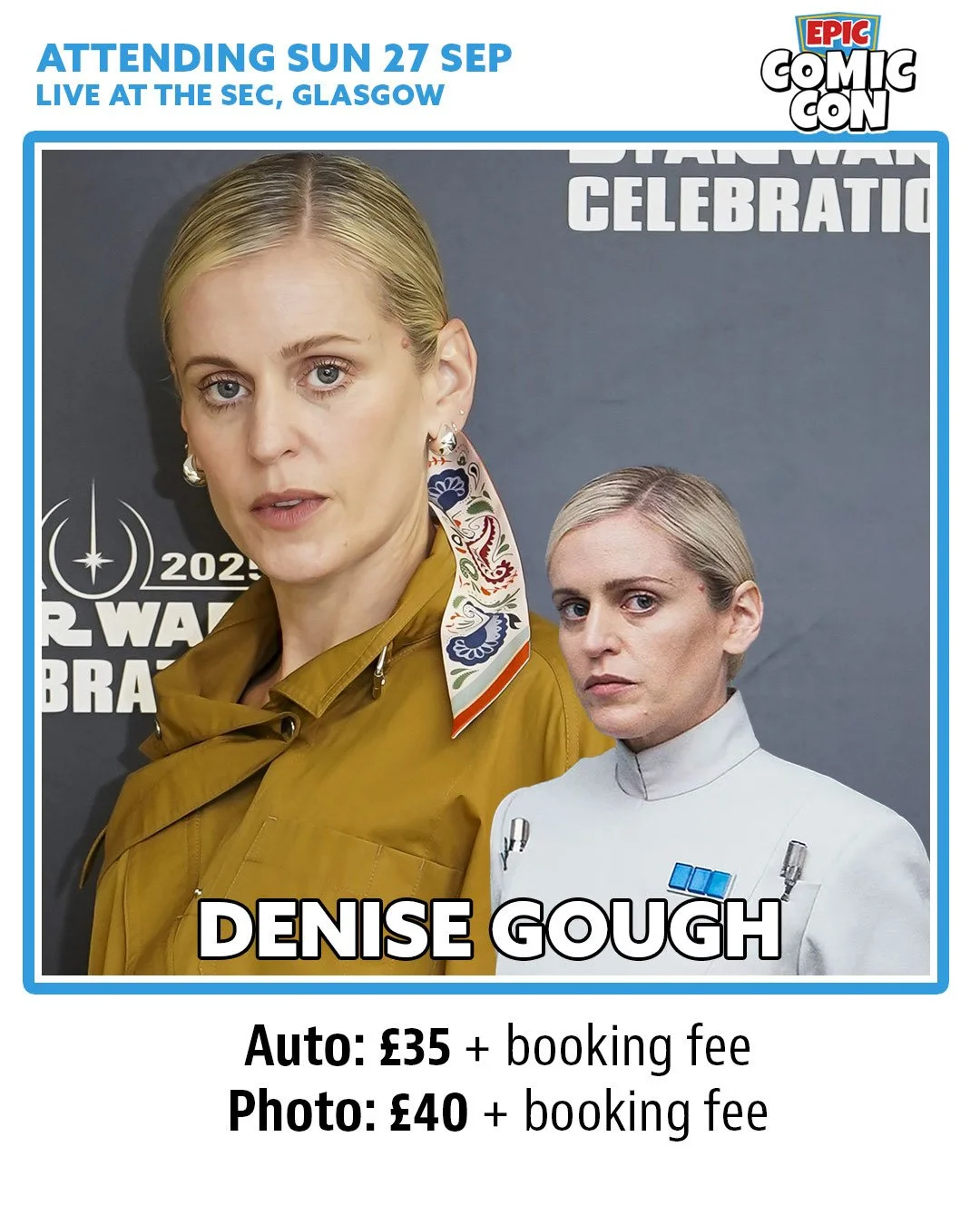 Denise Gough - guest at EPIC Comic Con Glasgow 2026
