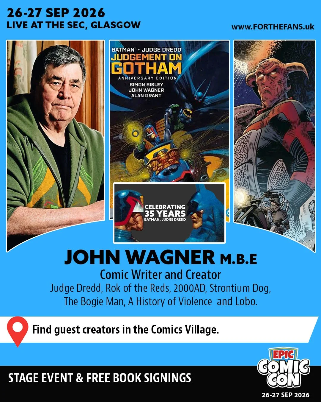 John Wagner - Epic Comic Con 2026 Guest