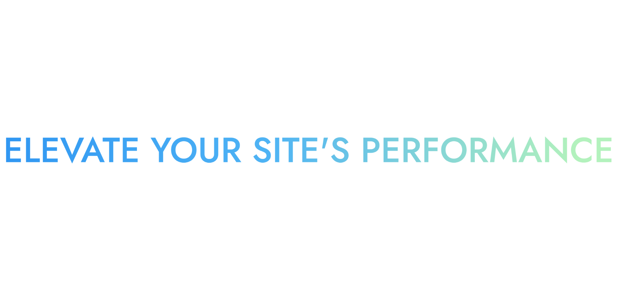 Blue and green stylized text that reads 'I hate your site’s performance' with a blue background.